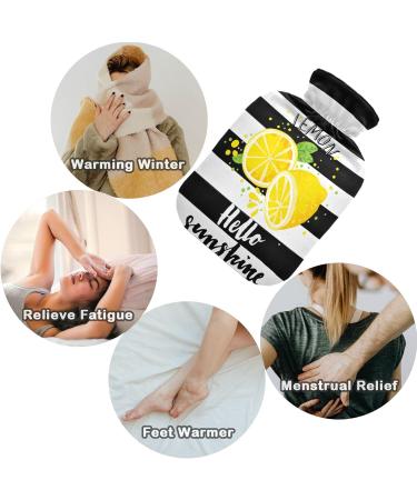 Shop Naanle Stripes Sunshine Lemon 2L Hot Water Bottle - Ideal for Bed Hand & Foot Heat Therapy | Pain Relief & Cold Therapy - Buy Online on GoSupps.com