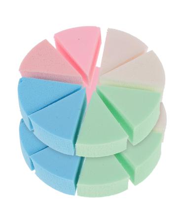 SOESFOUFU 2 Sets Triangular Sponge Puff Make up Applicators for Face Facial Pads Loose Puff Makeup Pads Face Puff Makeup Triangle Puff Powder Puff Latex Makeup Sponge Emulsion Makeup Puff 8.00X8.00X2.00CM Assorted Color