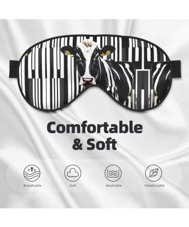 Black White Milk Cow Print Eye Mask | Unisex Soft Light-Blocking Sleeping Mask for Comfort - Buy Online on GoSupps.com