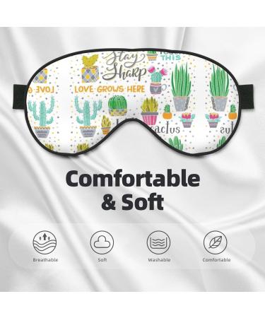 SSIMOO Succulent Fleshiness Sleep Mask | Adjustable & Breathable Fashionable Eye Mask for Comfortable Sleep - Black - Buy Online on GoSupps.com