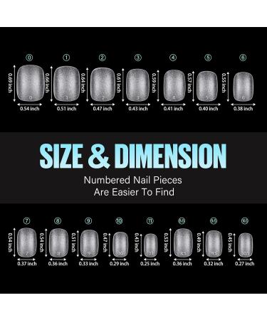 TOMICCA Extra Short Oval Nail Tips - Clear French Acrylic False Nails (240 Pcs) - Buy Online on GoSupps.com