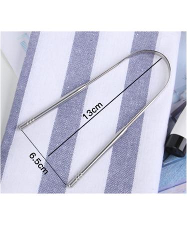 Premium Stainless Steel Tongue Cleaner - Best Oral Hygiene Tool for Adults | 13x6.5cm Tongue Care - Buy Online on GoSupps.com