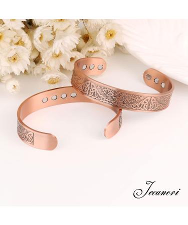 Jecanori Tree of Life Copper Magnetic Bracelet | Adjustable Size Cuff Bangle with Strong Magnets | Men Women Brazaletes | Jewelry Gift Box incl. | A-copper - Buy Online on GoSupps.com