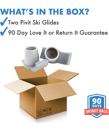 Pivit Ski Glides for Folding Medical Walkers | Pack of 2 | Smooth & Durable Replacement Feet for Seniors | Heavy Duty Cap Sliders Last Longer - Buy Online on GoSupps.com