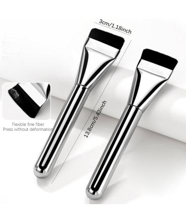 Flat Brush 5.4'' Flat Makeup Brush Thin Blade Liquid Brush Soft Bristles Contour Brush Concealer Brush for Streak-Free Coverage Natural Finish Liquid Brush - Buy Online on GoSupps.com