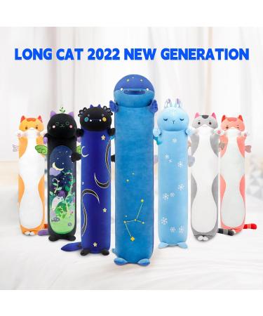 Mewaii 110cm Soft Plush Kitten Pillow | Cute Black Star Cat Stuffed Toy | Ideal Cuddly Gift for All Ages - Buy Online on GoSupps.com