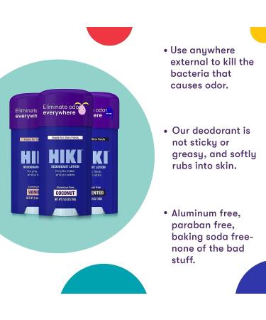 HIKI Coconut Whole Body Deodorant Cream - Aluminum-Free, Talc-Free Formula for Sensitive Skin Underarms, Skin Folds, Private Parts Deodorant - 2.45 oz - Buy Online on GoSupps.com