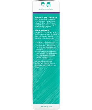 Neofollics Anti Grey Hair Serum - 90 ml - Reduces the appearance of grey hair in 90 days - Restores natural hair colour - Nourishes the scalp - Buy Online on GoSupps.com