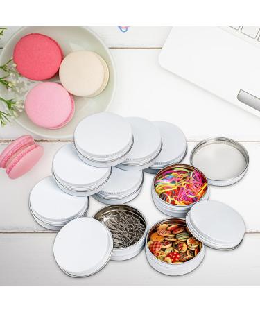 Foraineam 48-Pack Aluminum Lip Balm Jars | Empty Round Travel Cream Cans with Screw Lid | White Metal Containers for Travel - Buy Online on GoSupps.com