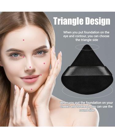 Pimoys 9-Piece Triangle Powder Puff Set - Soft Velour Makeup Sponges for Flawless Foundation Application - Black - Buy Online on GoSupps.com