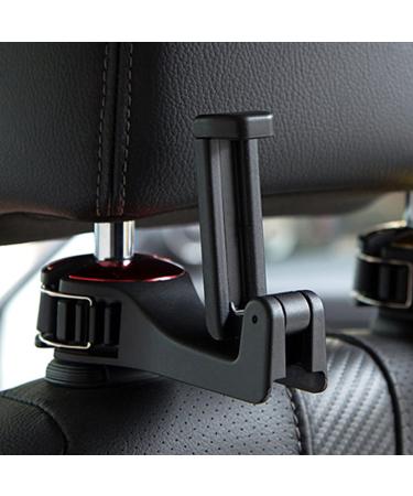 Usmei 2-in-1 Car Seat Hooks & Cell Phone Holder - Portable Headrest Organizer (4PCs Silver) - Car Clothes Hanger & Pocket Holder - Buy Online on GoSupps.com