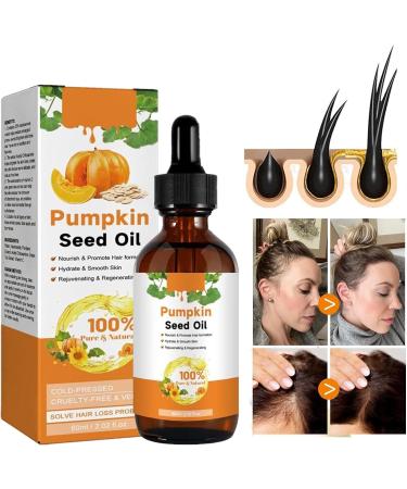 Pumpkin Seed Oil Nourishing And Repairing Hair Natural Organic Pumpkin Seed Oil For Hair Growth Hair Oil For Dry Damaged Hair 60ml 60ml (Pack of 2) - Buy Online on GoSupps.com