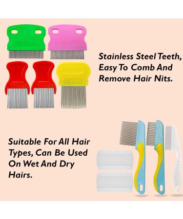 Stainless Steel Head Nit Comb - 10x Pack for Pets, Kids & Adults | Effective Lice & Nits Removal - Buy Online on GoSupps.com
