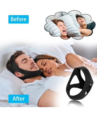 2 Pack Anti Snore Chin Strap - Adjustable Snoring Solution for Men and Women - Breathable Sleep Aid for Snore Reduction - Buy Online on GoSupps.com