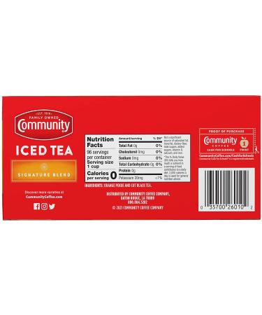 Community Coffee Porch Breeze Signature Iced Tea Bags - Family Size 24 Count (Pack of 6) - Buy Online on GoSupps.com