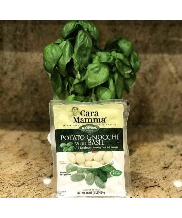 Mantova Cara Mamma Basil Potato Gnocchi Pasta 16oz (Pack of 6) - Authentic Italian Recipe - Buy Online on GoSupps.com