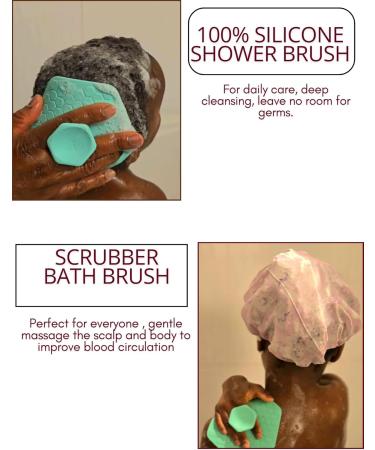 2 Piece African Exfoliating Bath Sponge Set - Long Shower Scrubber & Brush - Green - Buy Online on GoSupps.com