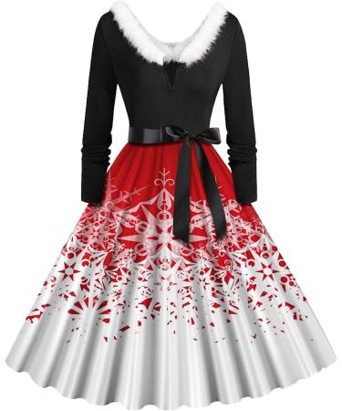 Shop Hanxiulin Ladies Christmas Elk Print Hooded Sweater Dress - Elegant Long Arm Mini Dress for Holiday Parties - Buy Online on GoSupps.com