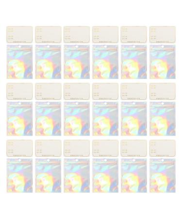Beaupretty 50 Sets Nail Pole Packaging Bag Sealable Bags for Packaging Manicure Sealed Bags Nail Tips Fake Nail Sealed Airtight Storage False Nails Holographic Grocery Bag Pvc