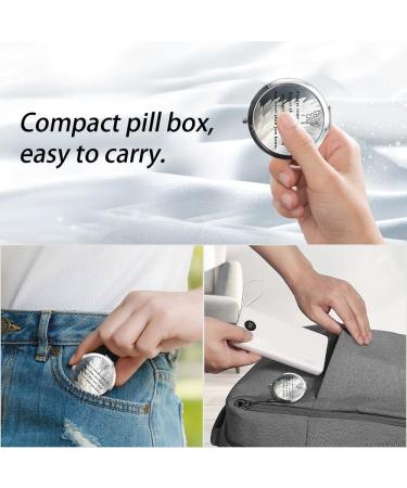 Compact 3-Compartment Pill Box Organizer for Travel | Mini Pill Case for Vitamins & Medicines - Angel Design - Buy Online on GoSupps.com