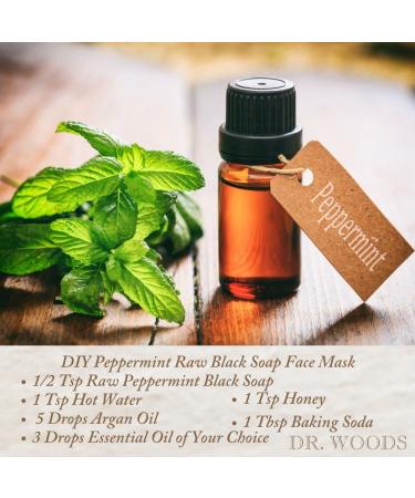 Dr. Woods Raw Black Peppermint Soap with Organic Shea Butter - 32oz | Nourish & Refresh | International Shipping Available - Buy Online on GoSupps.com