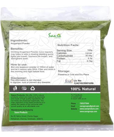 Rise Arugampul Powder Bermuda Grass Bahama Grass Indian Doab Doob Grass powder Useful for weight loss 100g (Pack of 1 X 100g) - Buy Online on GoSupps.com
