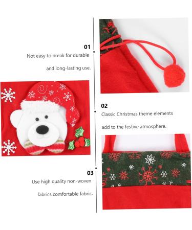 COLLBATH 1pc Christmas Bag Christmas Drawstring Bags Xmas Sacks Drawstring Bags Biscuit Bag 3d Cute - Buy Online on GoSupps.com