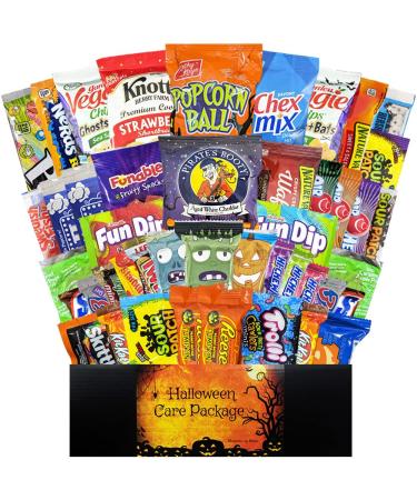 Deluxe Halloween Care Package for College Students and Military - Variety Snack Assortment for Men, Women, and Kids - Candy, Chocolate, Crackers, Cookies - Movie Night Treats - Buy Online on GoSupps.com