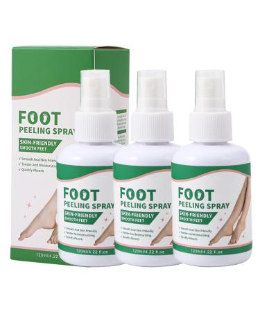 YUNFAX Foot peeling spray instant foot peeling removes dead skin exfoliateshydrates rough feet 120 ml per day travel fitness against dry heel cracks gives smooth skin 3 pieces 3 pieces