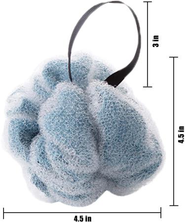 Hiamago Bath Shower Sponge Pouf Loofahs 60g - Pack of 4 | Body Scrubber Mesh Pouf Bath Sponges - Buy Online on GoSupps.com