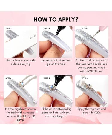 Makartt Nail Rhinestone Glue Gel 30g*2 - Super Adhesive for Gems, Crystal Stones & Jewels | Nail Art Gel - Buy Online on GoSupps.com