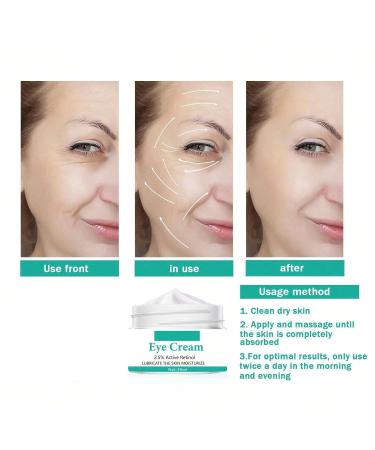 Premium Eye Cream with 2.5% Active Retinol & Caffeine | Anti-Puffiness Deep Moisturizing Reduce Fine Lines & Dark Circles - Anti-Aging Formula - Buy Online on GoSupps.com
