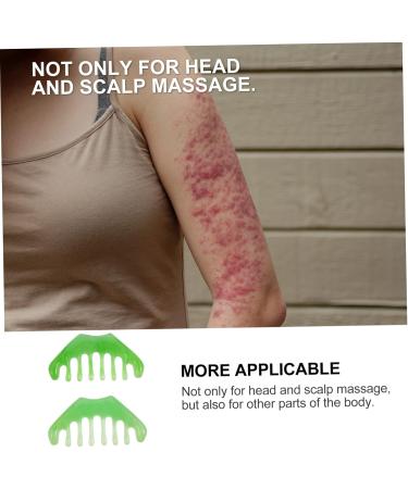 FOMIYES 6-Pack Jade Massage Comb Set - 8 Teeth Scalp Scratchers for Women - Relaxing Hair & Meridian Massager - Buy Online on GoSupps.com