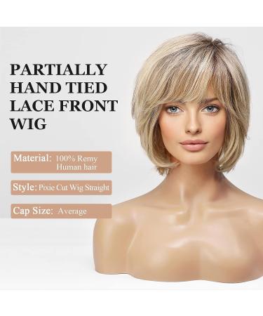 EMMOR Hand-Tied Lace Front 100% Human Hair Wig for Women - Natural Layered Wavy Style in P4/6/18 - Buy Online on GoSupps.com