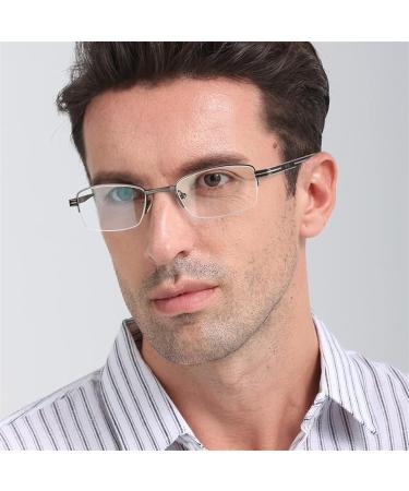 HD Anti Blue Light Reading Glasses - Foldable Bifocal Readers for Men | Light Blocking Half Frame Eyewear - Buy Online on GoSupps.com