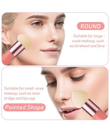 Sibba Makeup Sponge Set - 3 Pieces Blending Sponges & Brushes for Foundation Cream Powder and Peeling Masks | Beauty Blender with Handle - Perfect for All Skin Types - Buy Online on GoSupps.com