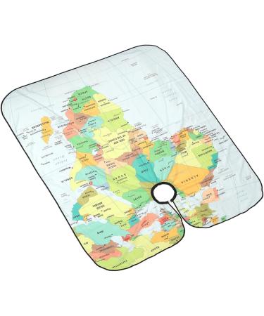 Adjustable Hair Cutting Cape with Map Design - Professional Hairdresser Apron for Cutting Dyeing & Styling | International Shipping - Buy Online on GoSupps.com