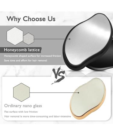 Crystal Hair Eraser - New Upgrade Reusable Hair Remover for Painless Exfoliation - Women and Men - Black - Buy Online on GoSupps.com