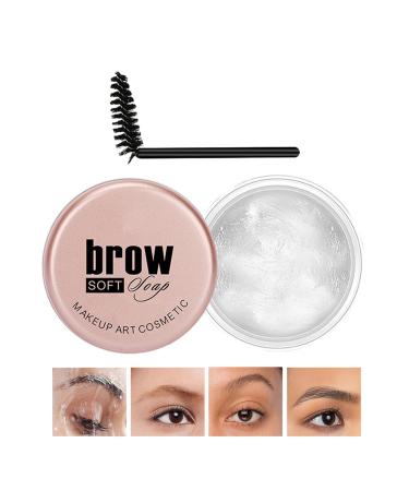 Eyebrow Soapbar - Waterproof Clear Brow Gel Eyebrow Styling Wax Eyebrow Shaping Wax for Brows Clear Brow Styling Wax for Lamination Effect Hixip