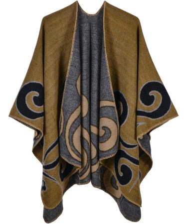 Triangular Scarf for Women | Yellow Floral Loop Wrap Cape - Stylish & Versatile - Buy Online on GoSupps.com