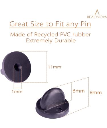 Beadnova 50pcs Rubber Pin Back Butterfly Clutch Backings for Badges & Lapel Pins - Buy Online on GoSupps.com