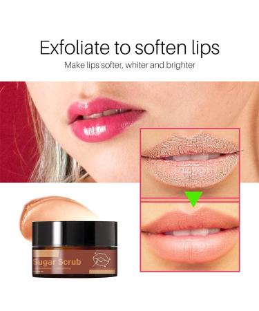 Rose Brown Sugar Lip Scrub & Balm - Exfoliator, Plumper, and Moisturizer for Lip Care and Lightening - Pink, One Size - Buy Online on GoSupps.com