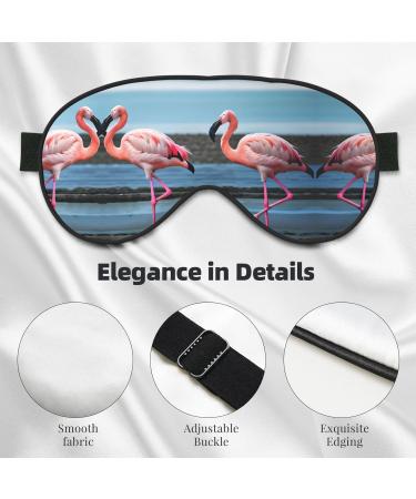 SSIMOO Flamingos On The Beach Eye Mask - Double-Sided Light Blocking for Better Sleep | International Shipping - Buy Online on GoSupps.com
