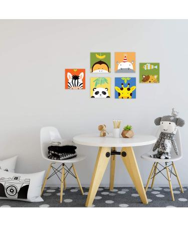 2-Pack Kids DIY Paint by Numbers Kit - Mermaid Theme, Easy Oil Painting Set for Beginners, Seniors - Framed Pre Drawn Canvas, Holiday Gift - 8x8 inch - Buy Online on GoSupps.com