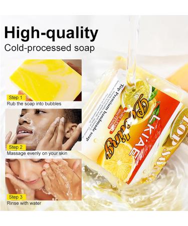  AILKE BOOST LUSTER LKIAE Pure Natural Lemon Whitening Soap Bar Face & Body Cleanser Oil Control Reduce Ance Pimples Blackheads With Shea Butter Vitamin C Kojic Acid 150g (Pack of 1) - Buy Online on GoSupps.com