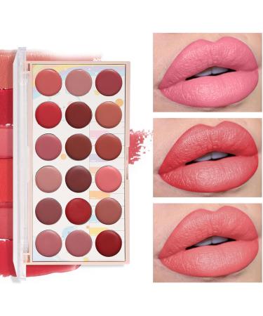 Leryveo Lip Gloss Palette Lip Cream Palette | 18 Colors Lipstick Palette Anti-Sweat - Portable Lip Cream Palette Lip Gloss for Women  - Buy Online on GoSupps.com