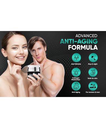 Retinol Cream for Face & Neck - Collagen Moisturizer Anti-Aging Day & Night Cream with Hyaluronic Acid - Made in USA - Buy Online on GoSupps.com