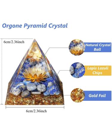 Buy Xiannvxi Lapislazuli Orgonite Pyramid - Positive Energy & Spiritual Healing Crystals for Meditation | International Shipping - Buy Online on GoSupps.com