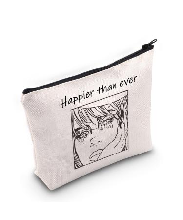 Make-up bag motif: Happier than Ever for singer fan gift music lover cosmetic bag music gift Adidas sports shoes with tunnels Happier Eilish