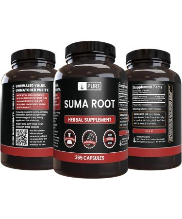 PURE ORIGINAL INGREDIENTS Suma Root (365 Capsule) No Magnesium or Rice Fillers Always Pure Lab Verified - Buy Online on GoSupps.com